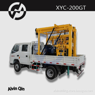 off road condition XYC-200GT truck mounted water well drilling rig